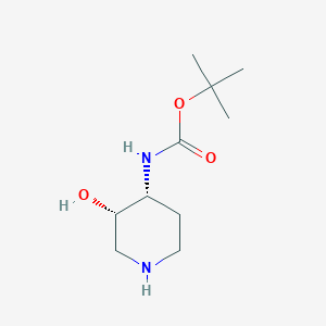 molecular formula C10H20N2O3 B3110218 tert-butyl ((3S,4R)-3-hydroxypiperidin-4-yl)carbamate CAS No. 1787258-87-0
