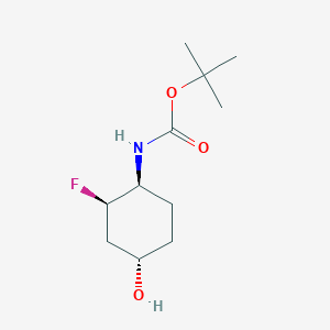 tert-Butyl ((1S,2R,4S)-rel-2-fluoro-4-hydroxycyclohexyl)carbamate