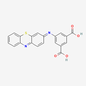 molecular formula C20H12N2O4S B3110230 5-(phenothiazin-3-ylideneamino)benzene-1,3-dicarboxylic Acid CAS No. 178861-28-4