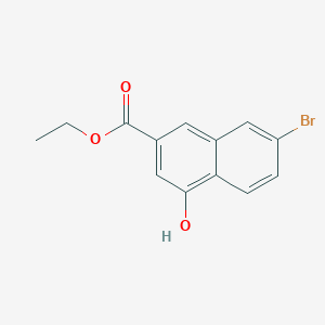 molecular formula C13H11BrO3 B3110234 7-溴-4-羟基-2-萘酸乙酯 CAS No. 178876-99-8