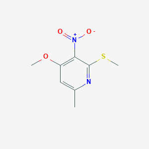 molecular formula C8H10N2O3S B3110251 4-Methoxy-6-methyl-2-(methylthio)-3-nitropyridine CAS No. 179056-95-2