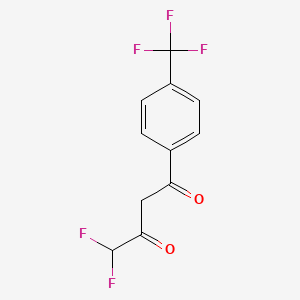 molecular formula C11H7F5O2 B3110269 4,4-Difluoro-1-(4-trifluoromethylphenyl)butane-1,3-dione CAS No. 179184-67-9