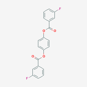 molecular formula C20H12F2O4 B311027 4-[(3-Fluorobenzoyl)oxy]phenyl 3-fluorobenzoate 