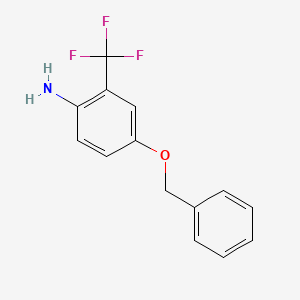 molecular formula C14H12F3NO B3110293 4-(苄氧基)-2-(三氟甲基)苯胺 CAS No. 179246-24-3