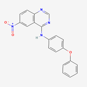 molecular formula C20H14N4O3 B3110297 6-Nitro-N-(4-phenoxyphenyl)quinazolin-4-amine CAS No. 179248-67-0