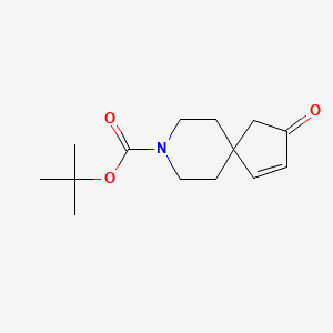 molecular formula C14H21NO3 B3110305 叔丁基 3-氧代-8-氮杂螺[4.5]癸-1-烯-8-羧酸酯 CAS No. 1793108-54-9