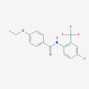 molecular formula C16H13ClF3NO2 B311032 N-[4-chloro-2-(trifluoromethyl)phenyl]-4-ethoxybenzamide 
