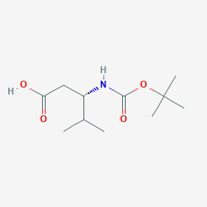molecular formula C11H21NO4 B3110321 (S)-3-((叔丁氧羰基)氨基)-4-甲基戊酸 CAS No. 179412-79-4