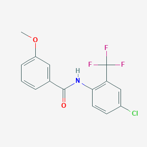 molecular formula C15H11ClF3NO2 B311033 N-[4-chloro-2-(trifluoromethyl)phenyl]-3-methoxybenzamide 