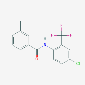 molecular formula C15H11ClF3NO B311034 N-[4-chloro-2-(trifluoromethyl)phenyl]-3-methylbenzamide 