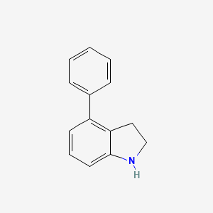 molecular formula C14H13N B3110350 4-phenyl-2,3-dihydro-1H-indole CAS No. 179473-53-1
