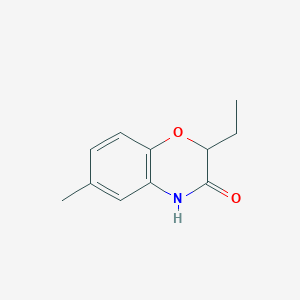 molecular formula C11H13NO2 B3110367 2-Ethyl-6-methyl-2H-1,4-benzoxazin-3(4H)-one CAS No. 17959-92-1