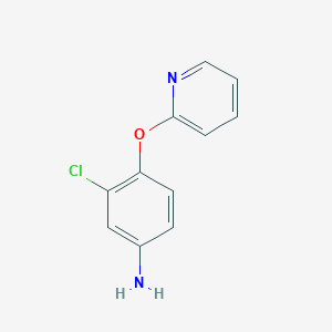 molecular formula C11H9ClN2O B3110376 3-氯-4-(吡啶-2-氧基)苯胺 CAS No. 179687-67-3