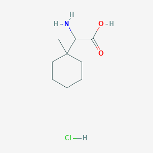 molecular formula C9H18ClNO2 B3110386 2-Amino-2-(1-methylcyclohexyl)acetic acid hydrochloride CAS No. 1796905-12-8