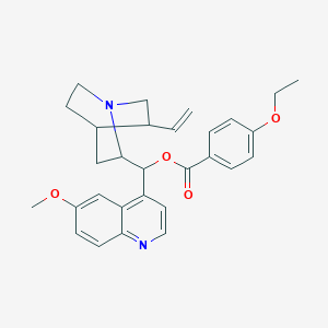 molecular formula C29H32N2O4 B311044 (6-Methoxy-4-quinolinyl)(5-vinyl-1-azabicyclo[2.2.2]oct-2-yl)methyl 4-ethoxybenzoate 