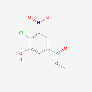 molecular formula C8H6ClNO5 B3110473 Methyl 4-chloro-3-hydroxy-5-nitrobenzoate CAS No. 180031-12-3