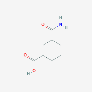 molecular formula C8H13NO3 B3110485 3-氨基甲酰基环己烷-1-羧酸 CAS No. 180046-83-7