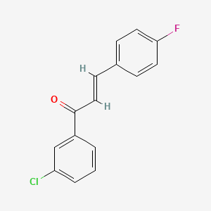 molecular formula C15H10ClFO B3110514 (E)-1-(3-chlorophenyl)-3-(4-fluorophenyl)prop-2-en-1-one CAS No. 1801666-50-1