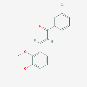 molecular formula C17H15ClO3 B3110517 (2E)-1-(3-Chlorophenyl)-3-(2,3-dimethoxyphenyl)prop-2-en-1-one CAS No. 1801666-51-2