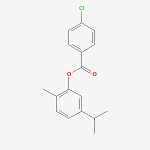molecular formula C17H17ClO2 B311053 5-Isopropyl-2-methylphenyl 4-chlorobenzoate 