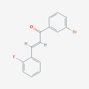 molecular formula C15H10BrFO B3110531 (E)-1-(3-bromophenyl)-3-(2-fluorophenyl)prop-2-en-1-one CAS No. 1802376-97-1
