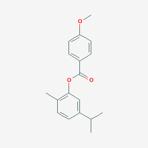 molecular formula C18H20O3 B311055 5-Isopropyl-2-methylphenyl 4-methoxybenzoate 