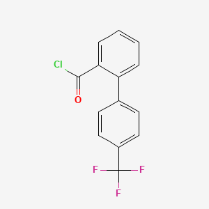 molecular formula C14H8ClF3O B3110563 4'-(Trifluoromethyl)-[1,1'-biphenyl]-2-carbonyl chloride CAS No. 180340-74-3