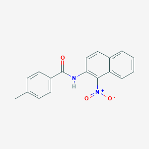 molecular formula C18H14N2O3 B311062 N-{1-nitro-2-naphthyl}-4-methylbenzamide 