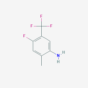 molecular formula C8H7F4N B3110639 4-Fluoro-2-methyl-5-(trifluoromethyl)aniline CAS No. 1804048-71-2