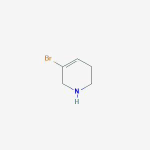 molecular formula C5H8BrN B3110643 5-Bromo-1,2,3,6-tetrahydro-pyridine CAS No. 1804129-00-7