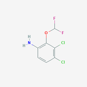 molecular formula C7H5Cl2F2NO B3110701 3,4-Dichloro-2-(difluoromethoxy)aniline CAS No. 1805123-94-7