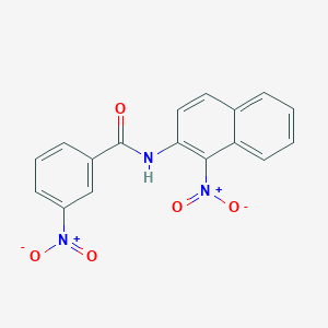 molecular formula C17H11N3O5 B311071 3-nitro-N-{1-nitro-2-naphthyl}benzamide 
