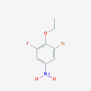 molecular formula C8H7BrFNO3 B3110743 1-Bromo-2-ethoxy-3-fluoro-5-nitrobenzene CAS No. 1805938-64-0