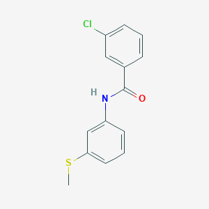 molecular formula C14H12ClNOS B311079 3-chloro-N-[3-(methylsulfanyl)phenyl]benzamide 