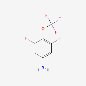 molecular formula C7H4F5NO B3110791 3,5-Difluoro-4-(trifluoromethoxy)aniline CAS No. 1806305-39-4