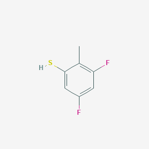 molecular formula C7H6F2S B3110795 3,5-Difluoro-2-(methyl)thiophenol CAS No. 1806312-70-8