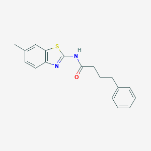 N-(6-methyl-1,3-benzothiazol-2-yl)-4-phenylbutanamide