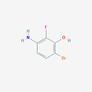molecular formula C6H5BrFNO B3110843 3-Amino-6-bromo-2-fluorophenol CAS No. 1807171-06-7