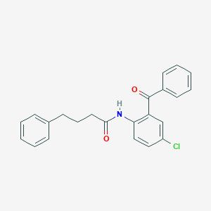 molecular formula C23H20ClNO2 B311085 N-(2-benzoyl-4-chlorophenyl)-4-phenylbutanamide 