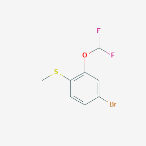molecular formula C8H7BrF2OS B3110859 4-Bromo-2-(difluoromethoxy)thioanisole CAS No. 1807244-72-9