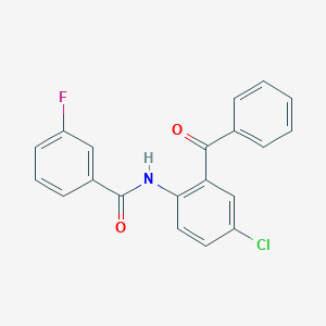 molecular formula C20H13ClFNO2 B311086 N-(2-benzoyl-4-chlorophenyl)-3-fluorobenzamide 