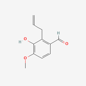 molecular formula C11H12O3 B3110864 2-烯丙基-3-羟基-4-甲氧基苯甲醛 CAS No. 18075-41-7