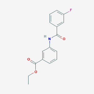 molecular formula C16H14FNO3 B311087 Ethyl 3-[(3-fluorobenzoyl)amino]benzoate 