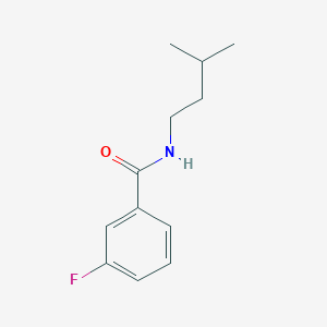 molecular formula C12H16FNO B311088 3-fluoro-N-(3-methylbutyl)benzamide 