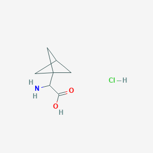 molecular formula C7H12ClNO2 B3110880 2-Amino-2-{bicyclo[1.1.1]pentan-1-yl}acetic acid hydrochloride CAS No. 1807854-19-8