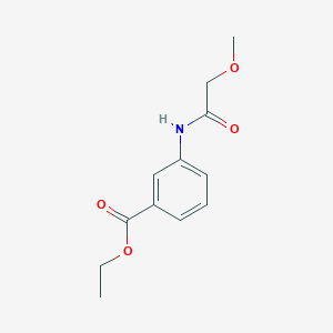 molecular formula C12H15NO4 B311090 Ethyl3-[(methoxyacetyl)amino]benzoate 