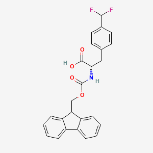 molecular formula C25H21F2NO4 B3110901 (S)-2-((((9H-芴-9-基)甲氧羰基)氨基)-3-(4-(二氟甲基)苯基)丙酸 CAS No. 1808268-08-7