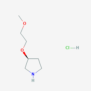 molecular formula C7H16ClNO2 B3110966 (S)-3-(2-Methoxyethoxy)pyrrolidine hydrochloride CAS No. 1810074-91-9