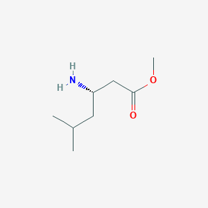 molecular formula C8H17NO2 B3110978 (S)-Methyl 3-amino-5-methylhexanoate CAS No. 181075-66-1