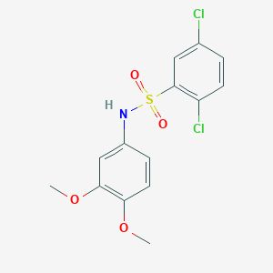 molecular formula C14H13Cl2NO4S B311105 2,5-dichloro-N-(3,4-dimethoxyphenyl)benzenesulfonamide 
